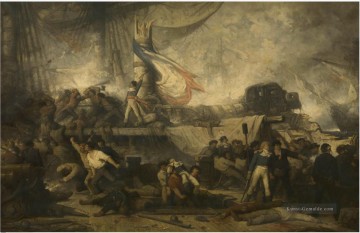 Hendrik Frans Schaefels Die Algeciras in der Schlacht von Trafalgar Seeschlachten Ölgemälde
